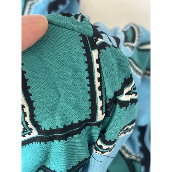 Nicole Miller Womens Dress Size Small Green Shift Mini Long Sleeve Retro Flaw - Picture 8 of 16